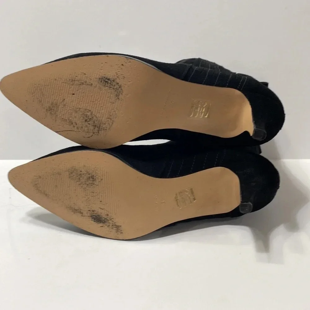Ivylee Copenhagen Black Suede Pull On Ankle Boots Size 9